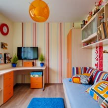 Inneneinrichtung eines kleinen Kinderzimmers: Auswahl einer Farbe, eines Stils, einer Dekoration und von Möbeln (70 Fotos) - 17