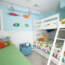 Inneneinrichtung eines kleinen Kinderzimmers: Auswahl von Farbe, Stil, Dekoration und Möbeln (70 Fotos)-0