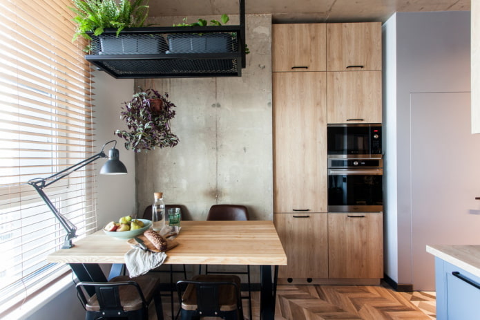 kleine Küche im Loft-Stil