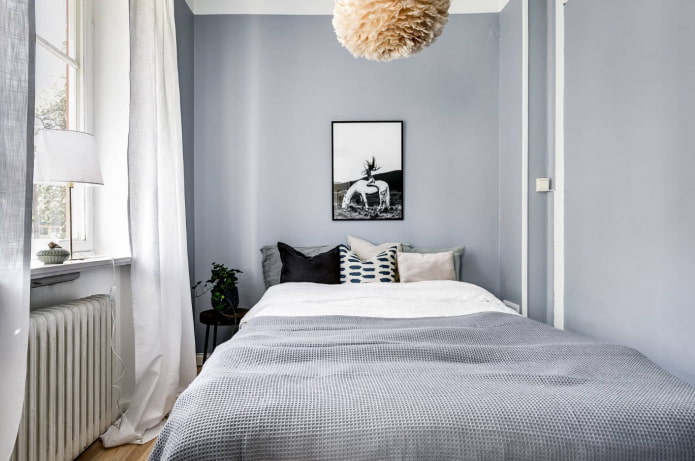 helles Schlafzimmer im skandinavischen Stil