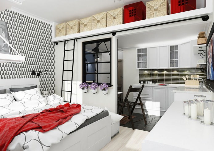 Entwurf eines kleinen Studio-Apartments (25 m²)