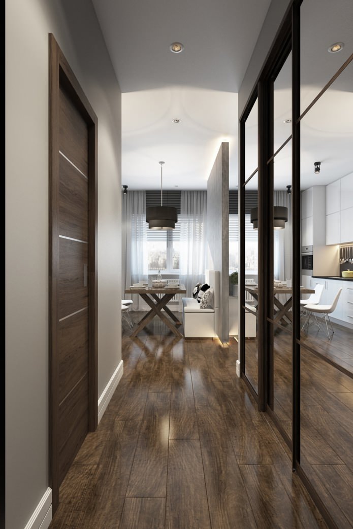 Flur im Inneren eines Studio-Apartments