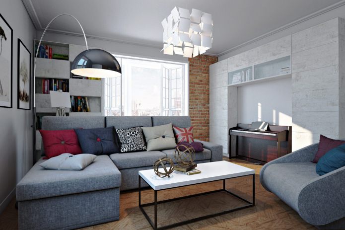 Wohnzimmer mit Ecksofa