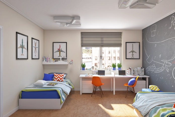 Kinderzimmer für zwei Jungen
