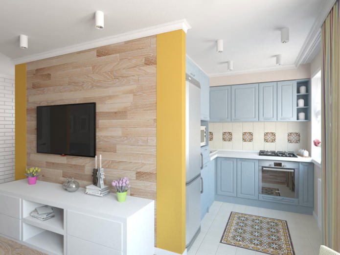 Projekt einer Zweiraum-Chruschtschowka, 44 m².