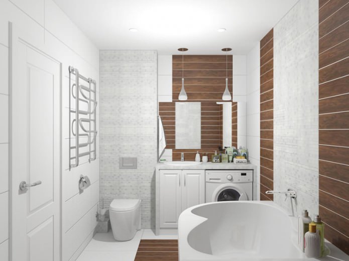 Badezimmer in einer Zweizimmer-Chruschtschowka 44 qm.