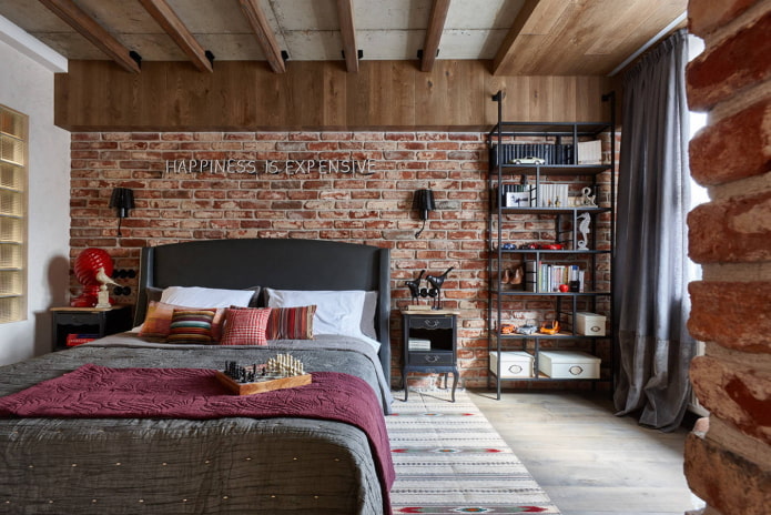 Schlafzimmer im Loft-Stil