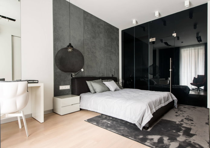 Schwarz-weißes Schlafzimmer