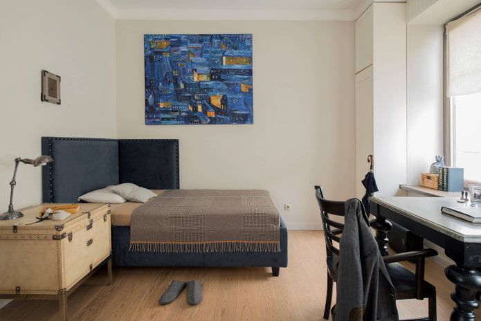 Bett in der Ecke