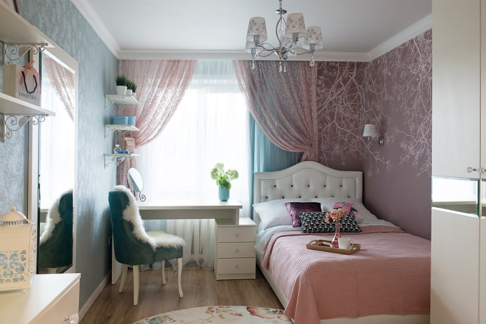 9 Quadratmeter großes Schlafzimmer für ein Mädchen