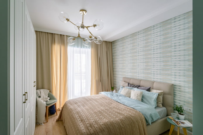 Schlafzimmer 9 Quadrate im modernen Stil