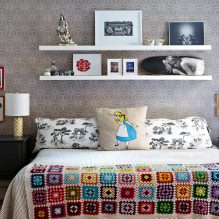 Schlafzimmerdesign mit grauer Tapete: 70 beste Fotos im Innenraum-1