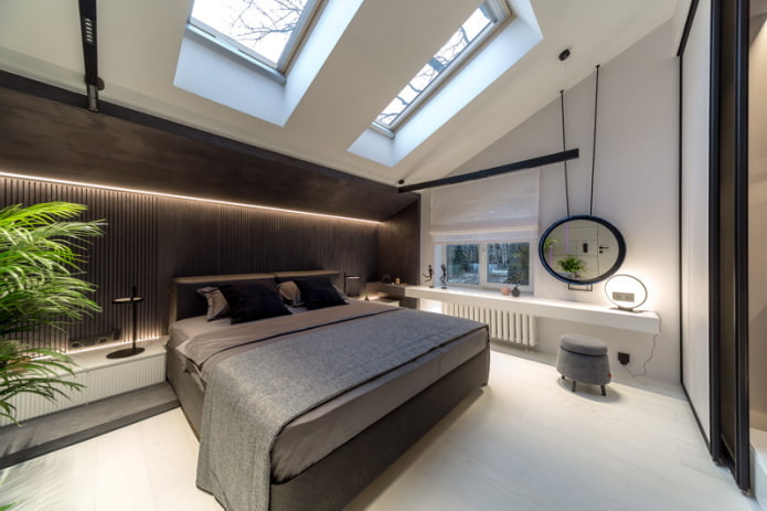 Schlafzimmer mit Arbeitsbereich