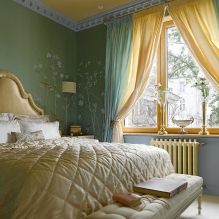 Wandgestaltung im Schlafzimmer: Farbauswahl, Veredelungsmöglichkeiten, 130 Fotos im Innenraum-24