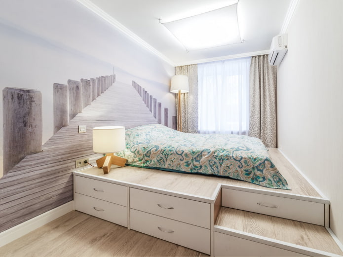 Fototapeten im Schlafzimmer vergrößern den Raum optisch
