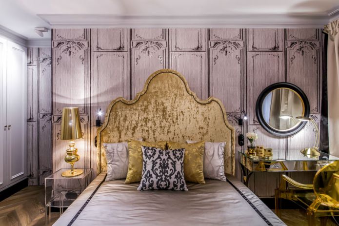 schöne Wanddekoration im Schlafzimmer