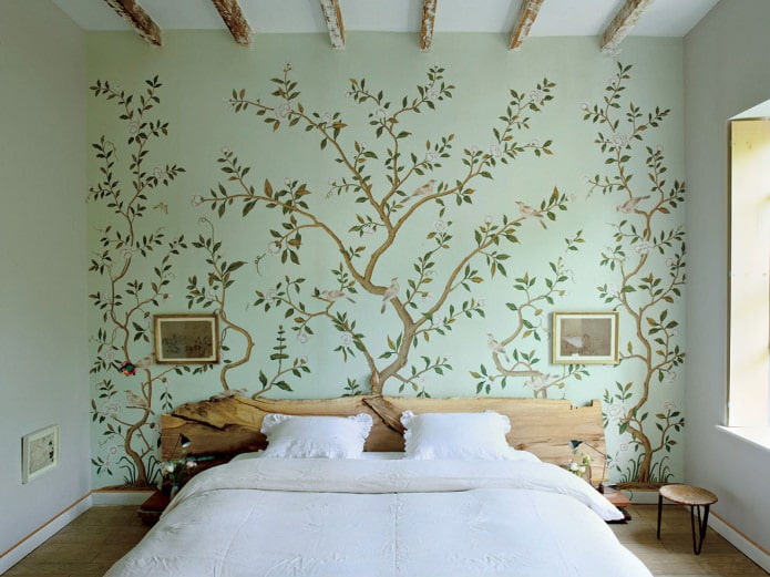 Wand Wandmalerei im Schlafzimmer (Baum)