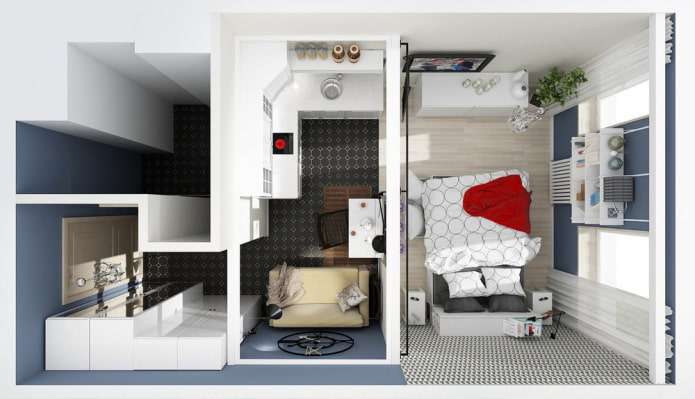 Wohnungsgrundrisse 22 m²