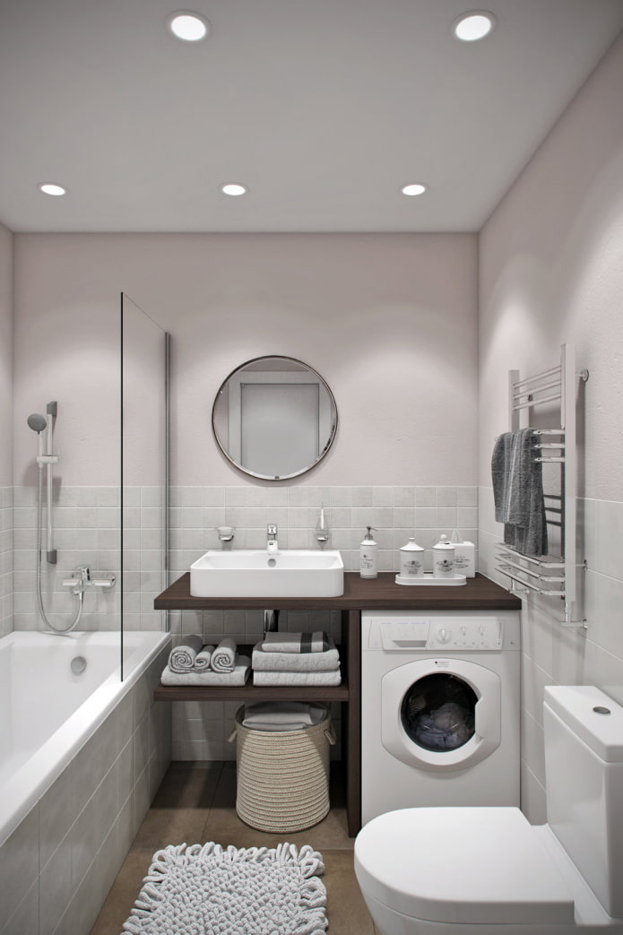 Badezimmer im Inneren eines Studio-Apartments