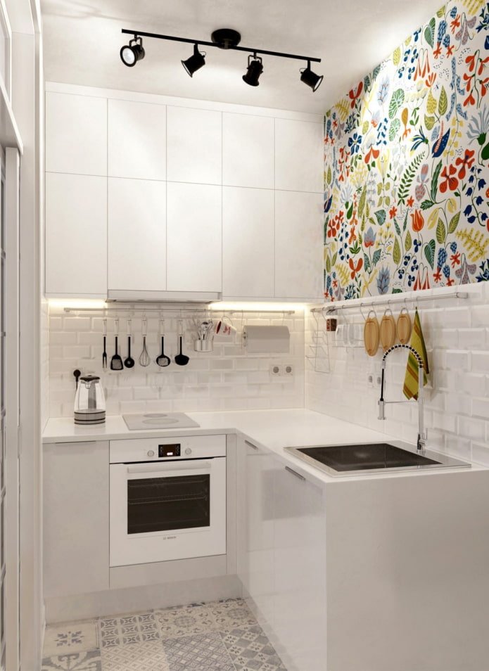 Küchenbereich im Inneren eines Studio-Apartments