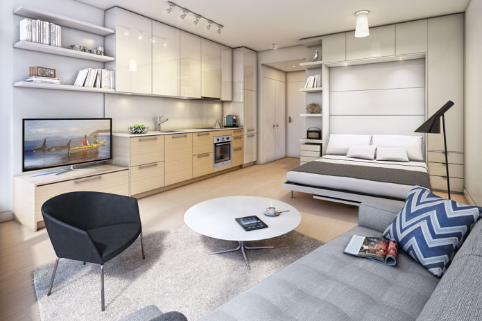 Innenraumplan eines Studio-Apartments