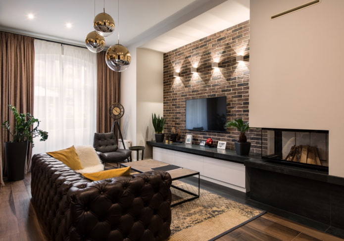 Moderner Stil in einer Dreizimmerwohnung