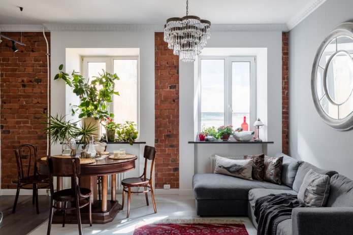 Skandinavischer Stil in einer Dreizimmerwohnung