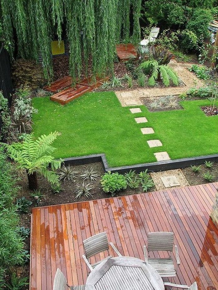 Terrasse auf dem Grundstück