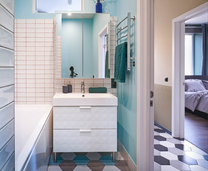 Badezimmer in Blautönen