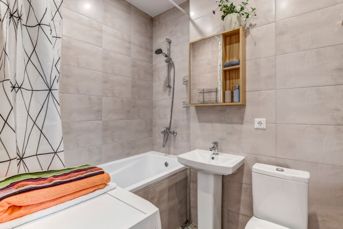 graues Badezimmer