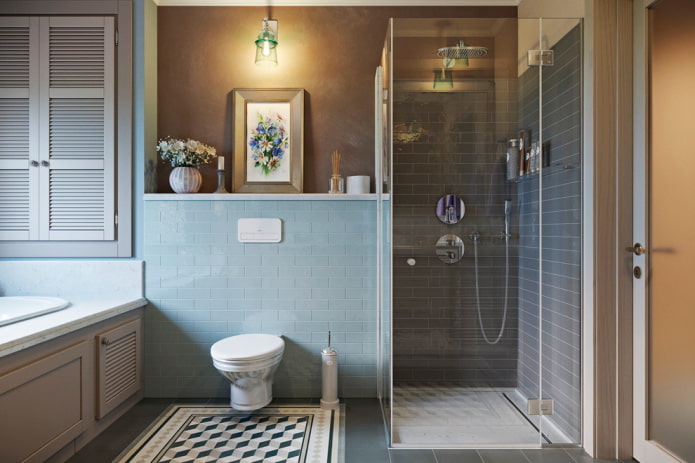 Kombiniertes Badezimmer-Innendesign