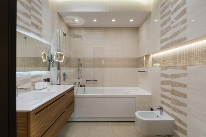 Kombiniertes Badezimmer-Innendesign