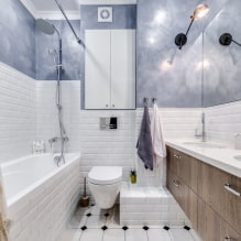 Innenansicht eines Badezimmers kombiniert mit einer Toilette-2