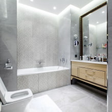 Innenansicht eines Badezimmers kombiniert mit einer Toilette-5