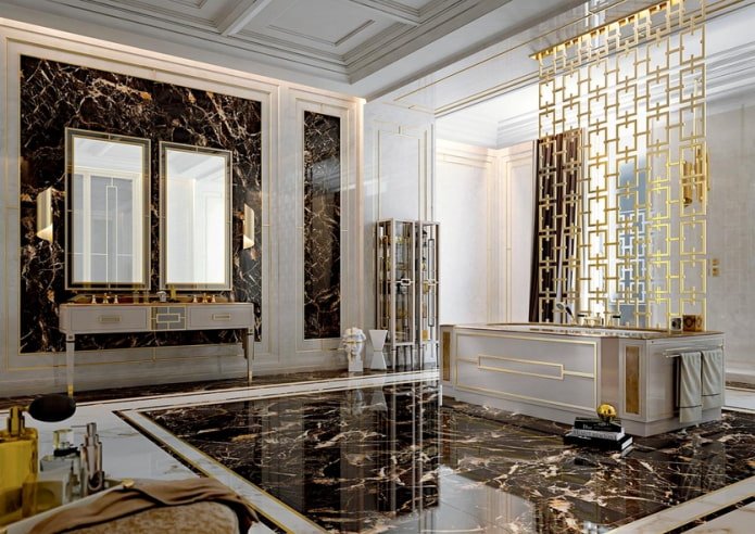 Badezimmer im Art-Deco-Stil