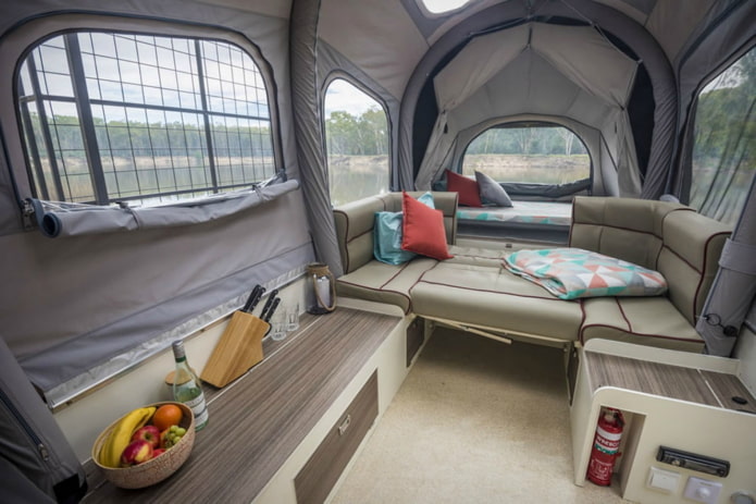 Schlafplatz in einem Wohnmobil
