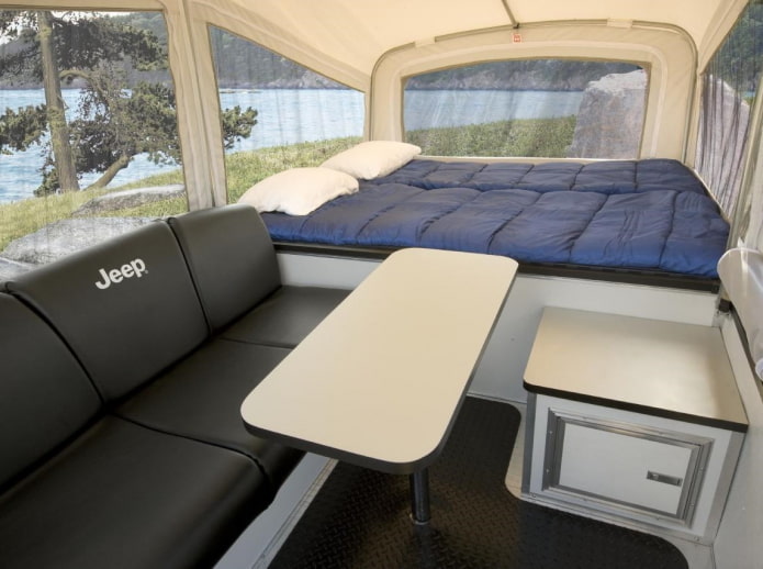 Schlafplatz in einem Wohnmobil