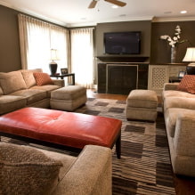 Wohnzimmerdesign mit zwei Sofas-4