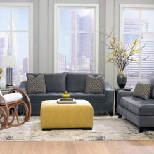 Wohnzimmerdesign mit zwei Sofas-5