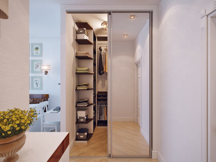 Ankleidezimmerdesign im Flurinterieur