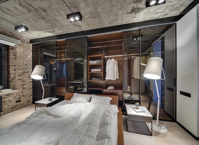 Ankleidezimmergestaltung im Loft-Stil