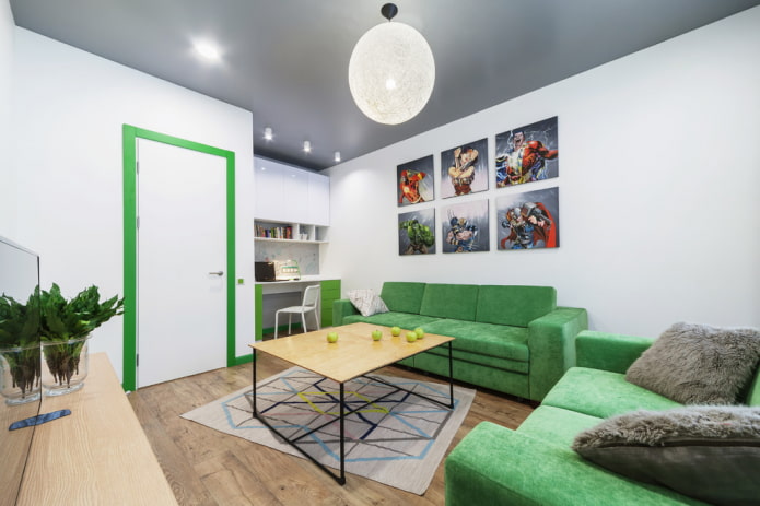 Kunststofftür im Wohnzimmer