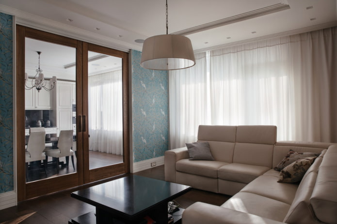 Glastür im Wohnzimmer