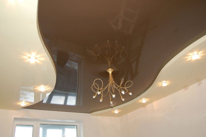 Beige und braune Stretchstruktur