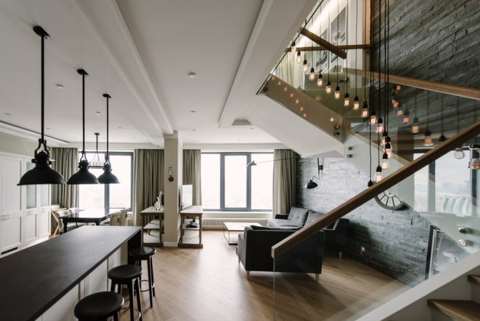 Inneneinrichtung einer Maisonette-Wohnung
