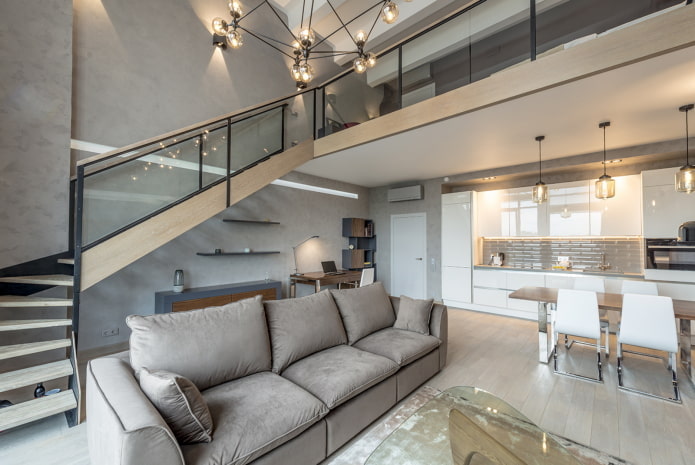 Inneneinrichtung einer Maisonette-Wohnung