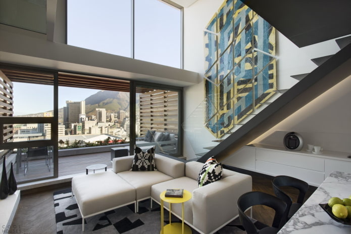 Innenarchitektur einer Maisonette-Wohnung