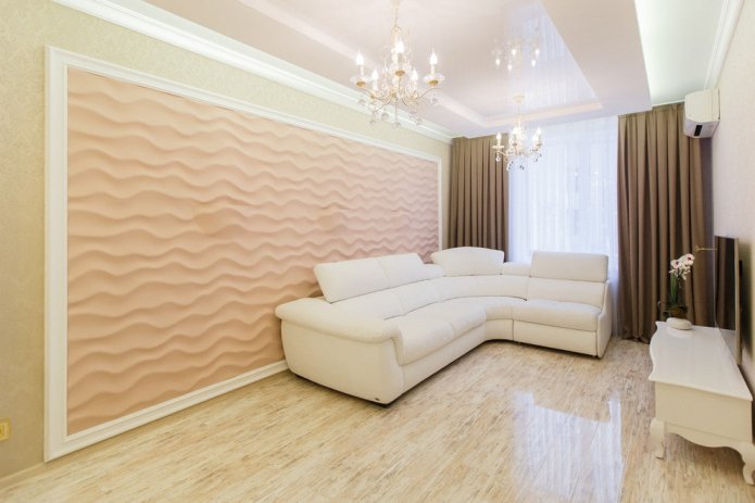 weiße Decke im Wohnzimmer