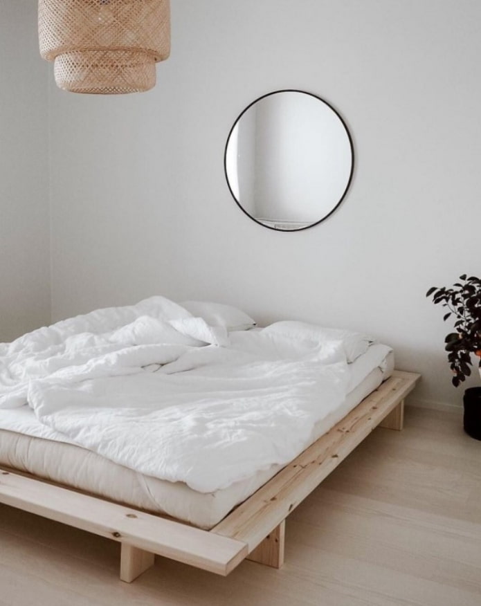 Schlafzimmer im Japandi-Stil
