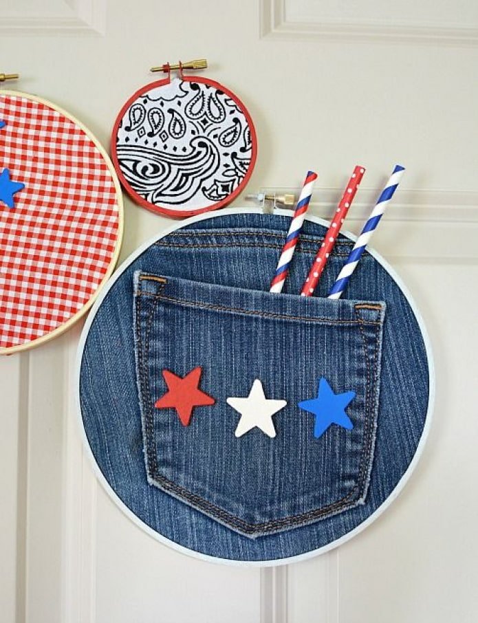 Tasche aus Reifrock und Jeans